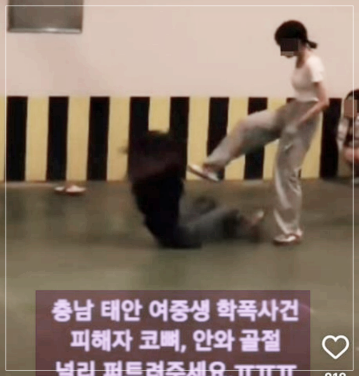 태안학폭-SNS-유포영상캡쳐