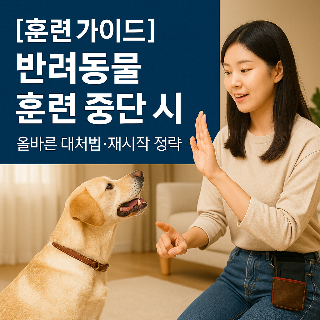[훈련 가이드] 반려동물 훈련 중단 시 ｜ 올바른 대처법·재시작 전략 정리