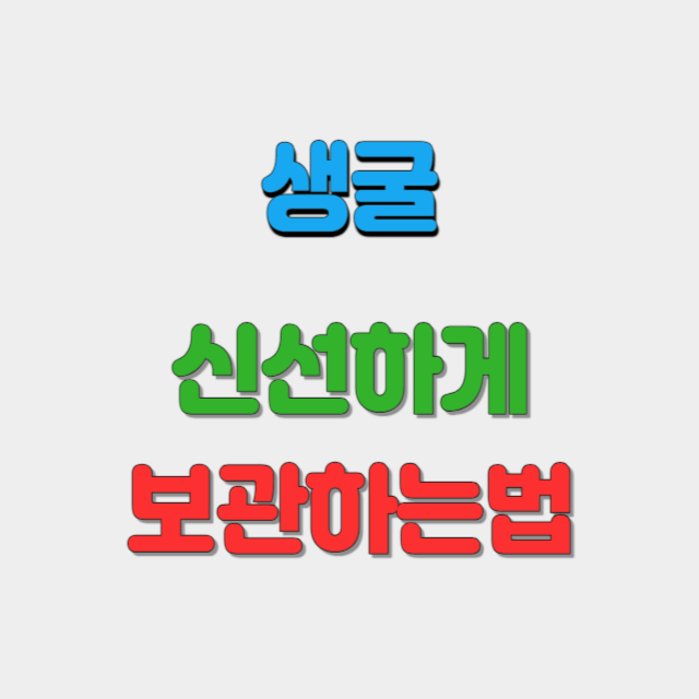 생굴보관하는법-냉장&#44;냉동