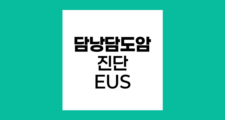 담낭담도암 진단의 혁신, EUS