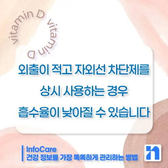 임산부 어린이 중장년층 비타민D 복용시간 복용방법
