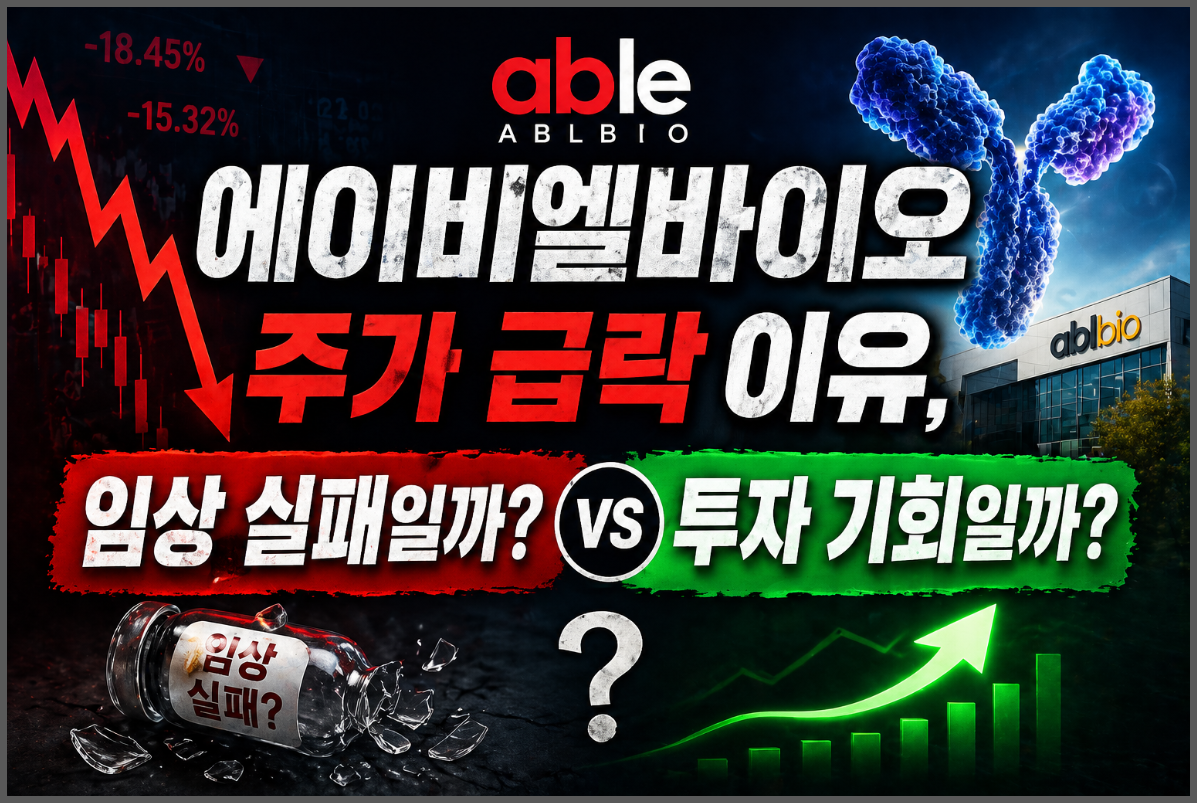 에이비엘바이오 주가 급락