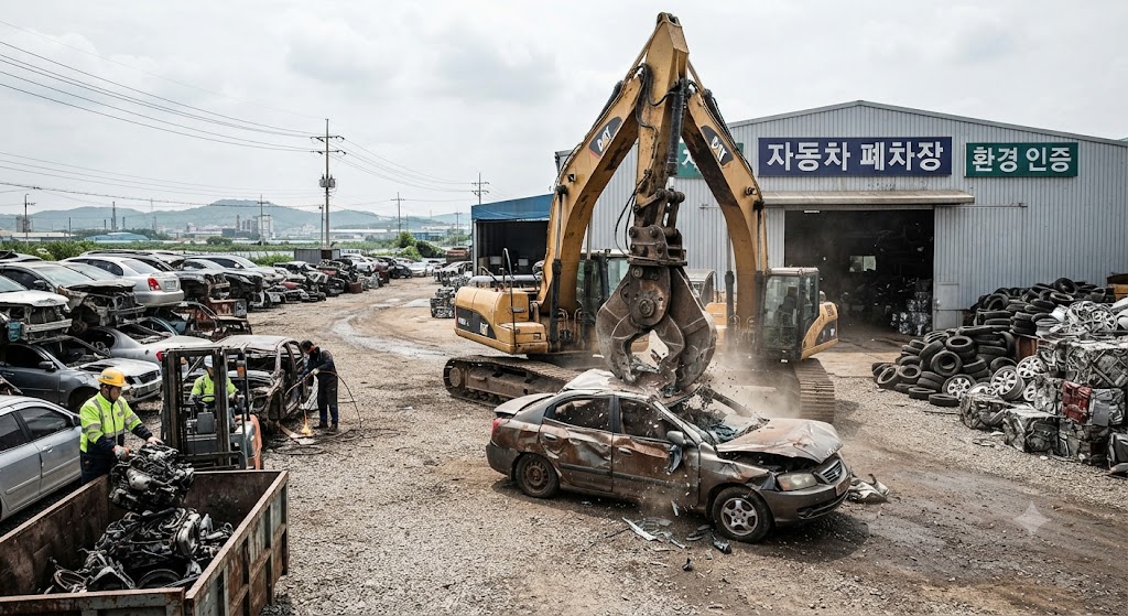 자동차세 연납하고 폐차하는 모습, 환급여부 확인