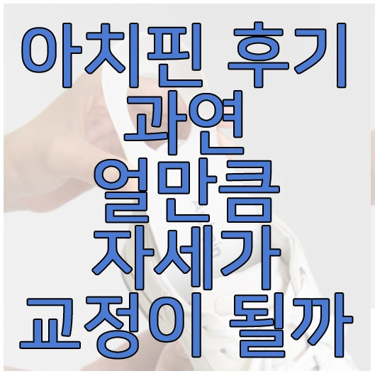 아치핀 후기에 관한 글 보러 가기 링크 사진
