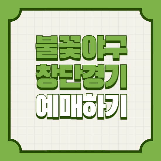 불꽃야구창단경기예매