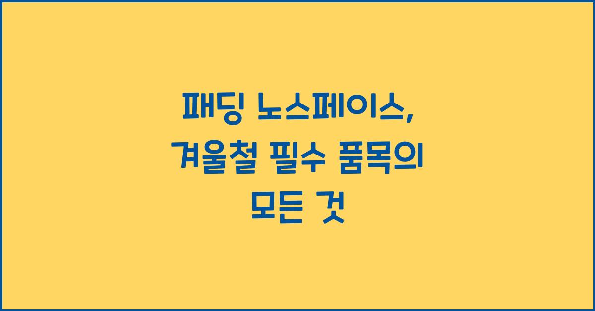패딩 노스페이스