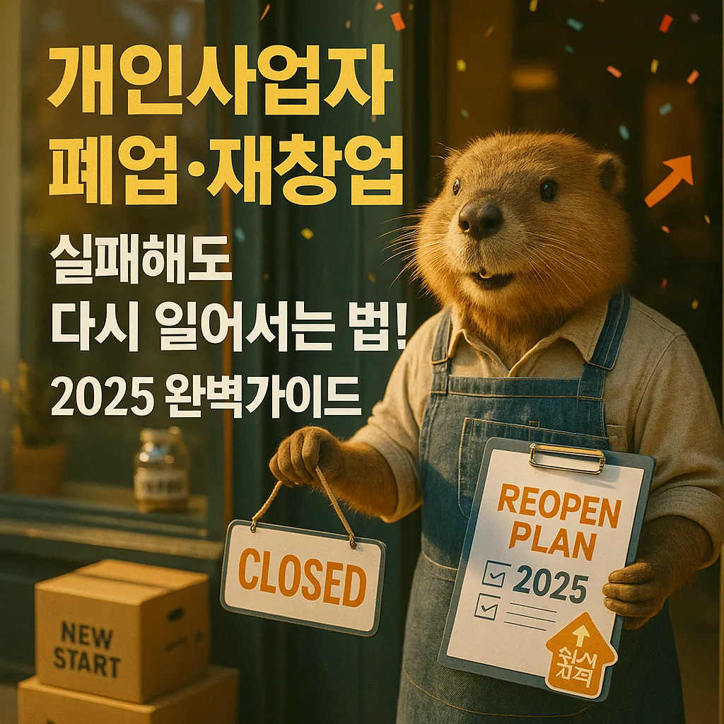 개인사업자 폐업 재창업, 실패해도 다시 일어서는 법! 2025 완벽가이드