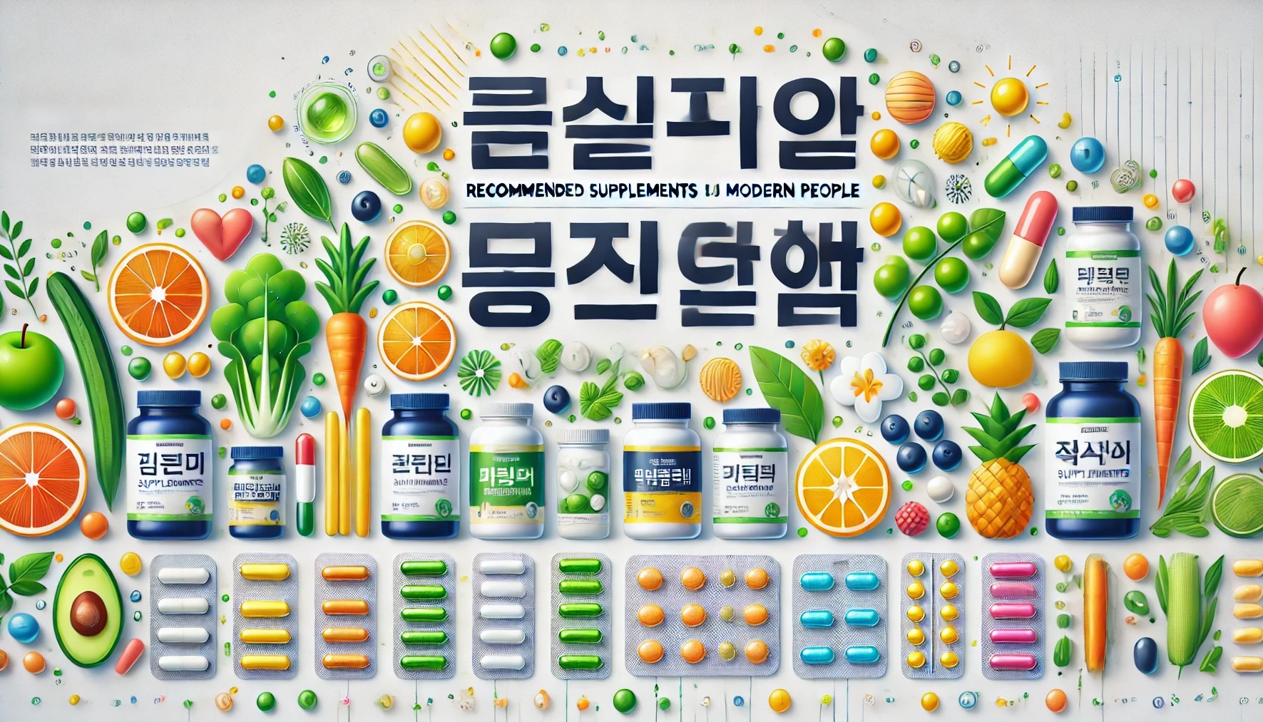 현대인에게 꼭 필요한 영양제 추천