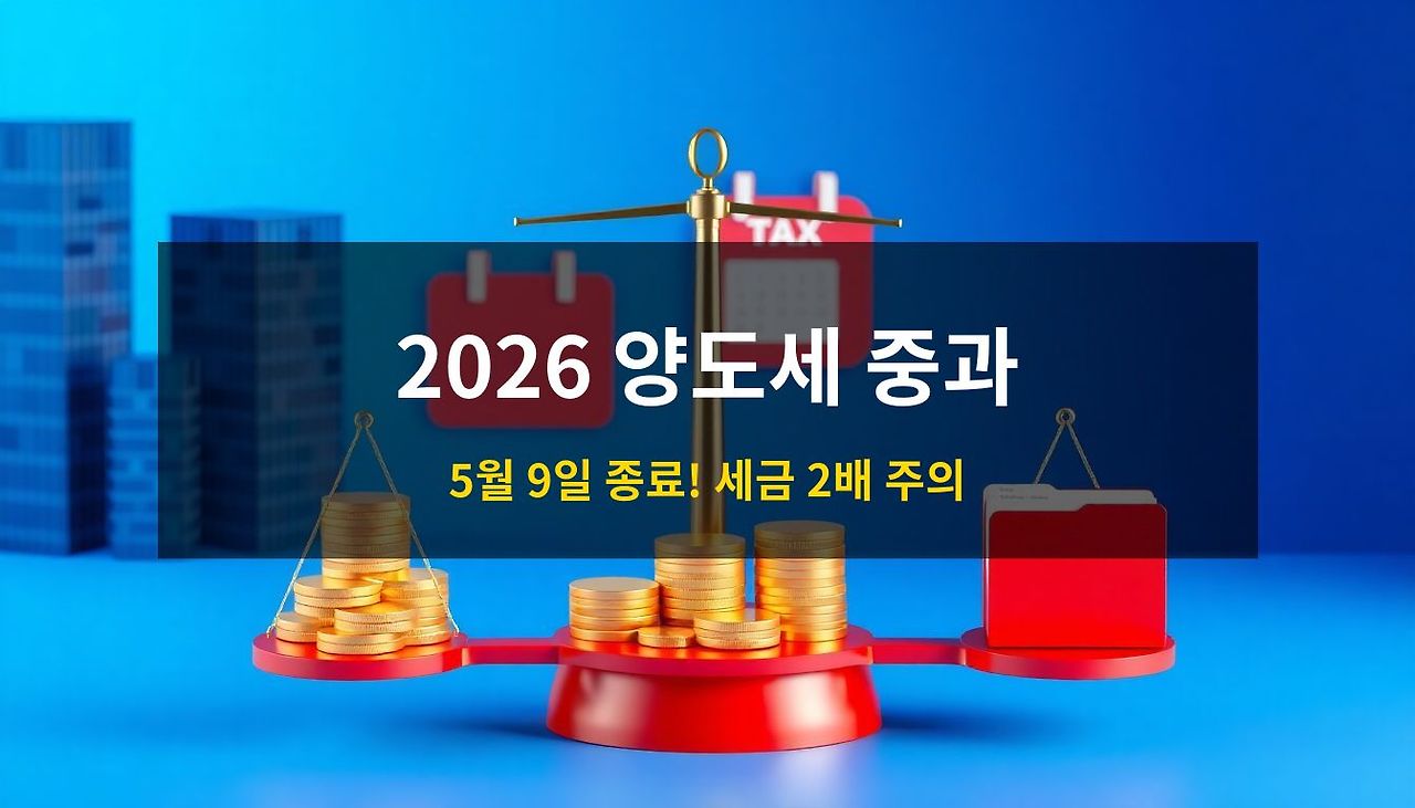 다주택 양도세 중과 유예 종료ㅣ2026년 세금 폭탄 피하는 필승 전략