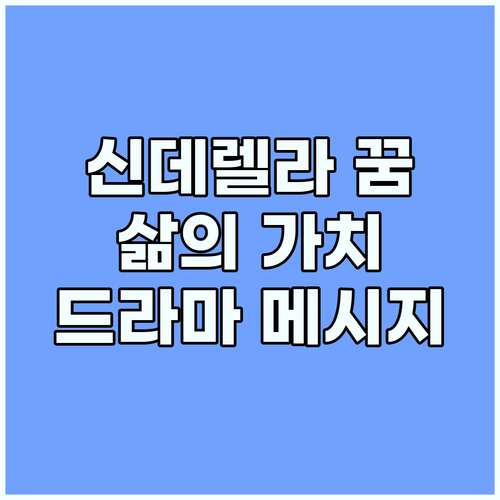 드라마 '신데렐라를 꿈꾼다'가 남긴 ..