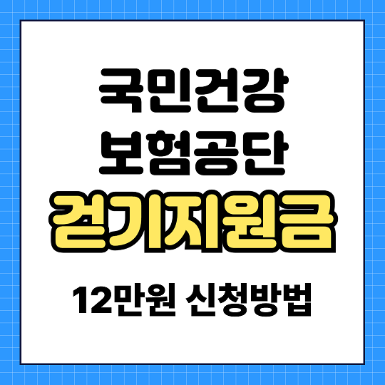 국민건강보험공단 걷기지원금