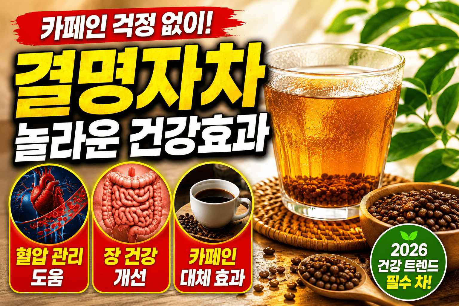 결명자 건강효과 (혈압관리, 장건강, 카페인대체)