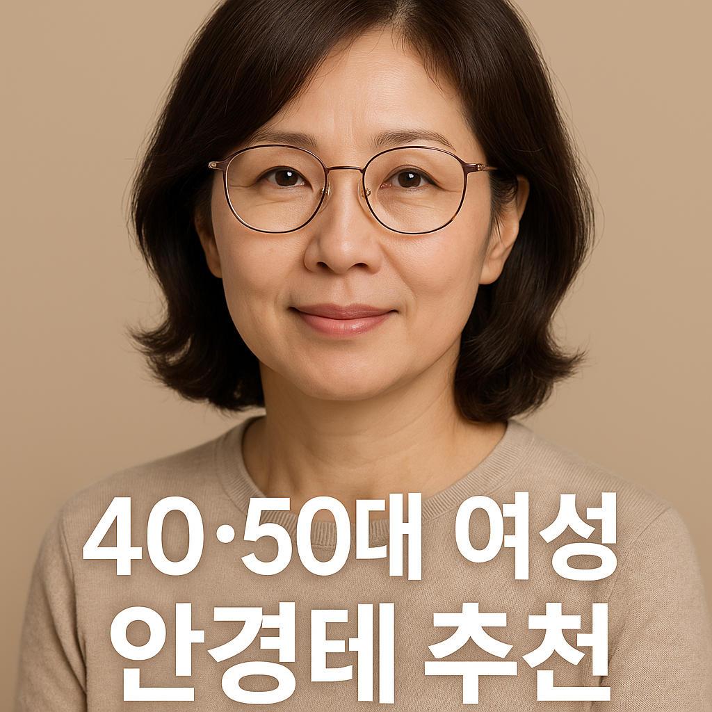 40대, 50대 여성 안경테 추천