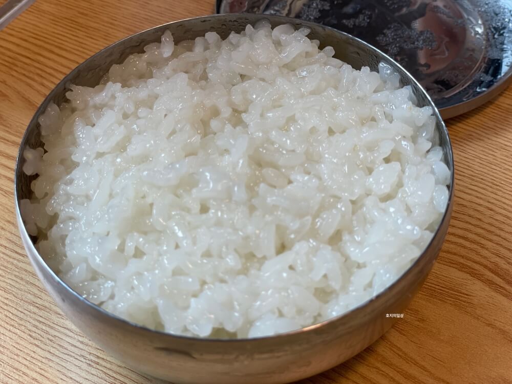 수원 광교 맛집 논현 삼계탕 광교점 - 서비스 찹쌀밥