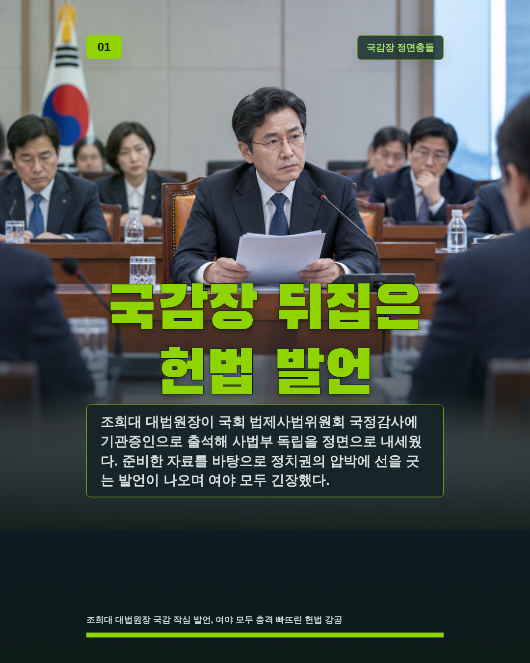 국감장 뒤집은 헌법 발언