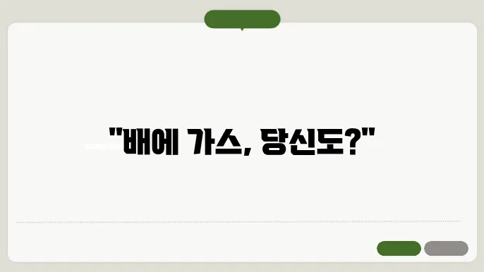 가스가 자주 차는 이유