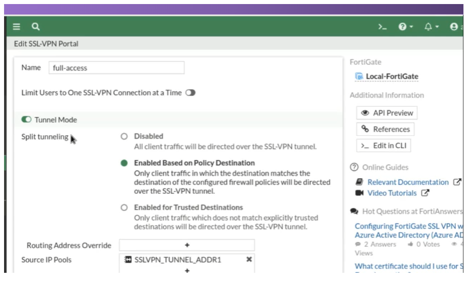SSL VPN 구성