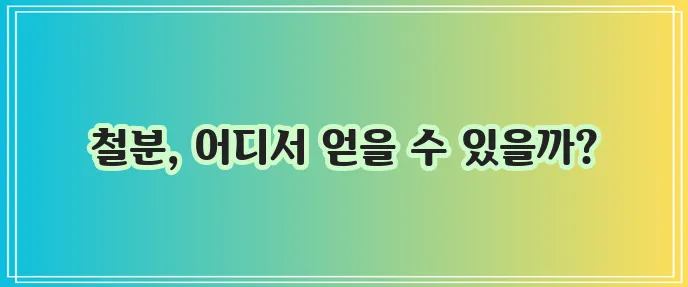 철분 풍부한 음식 무엇이 있을까요 꼭 알아봐야겠죠?