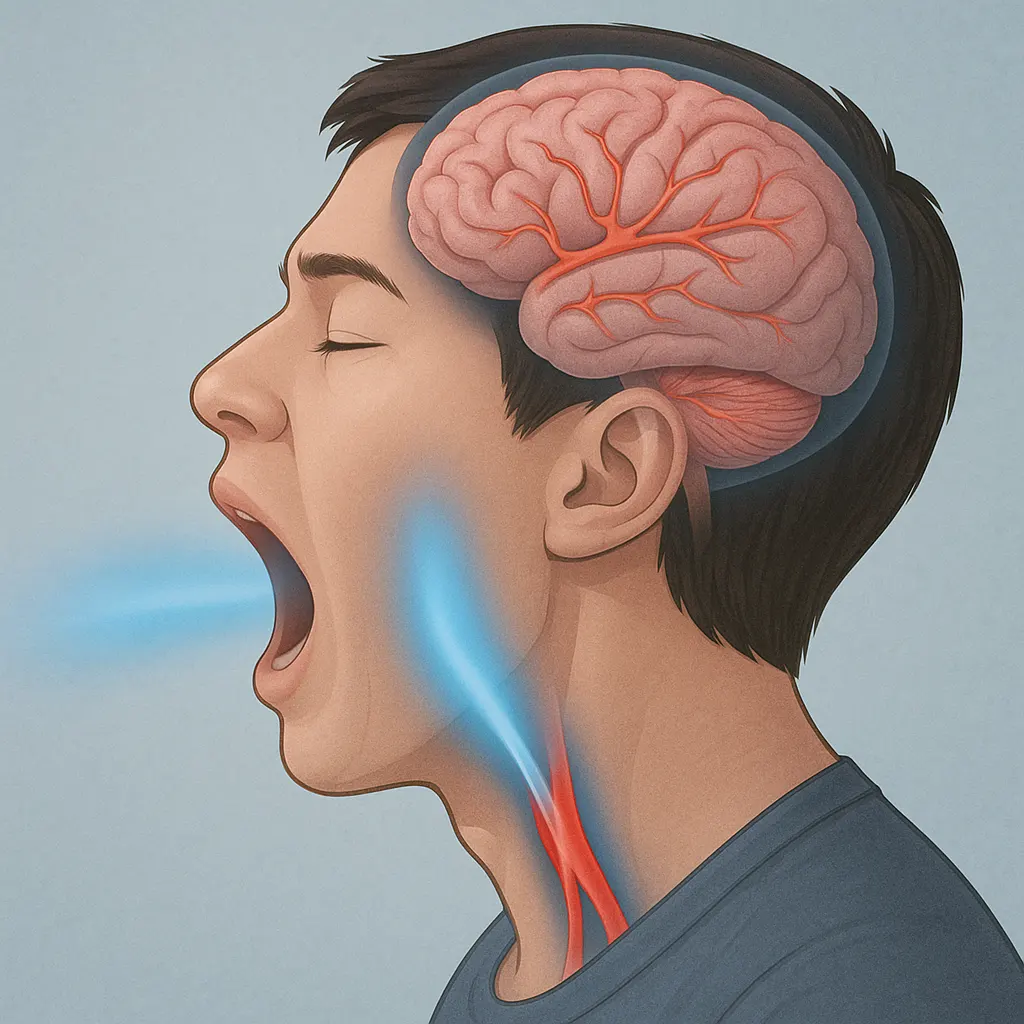 하품 시 뇌의 산소 균형