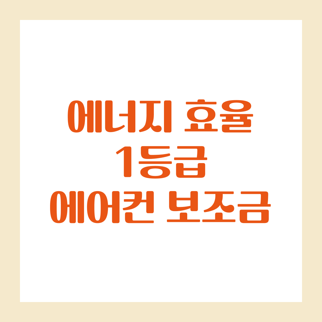 에너지 효율 1등급 에어컨, 정부 보조금으로 더 저렴하게 구매!