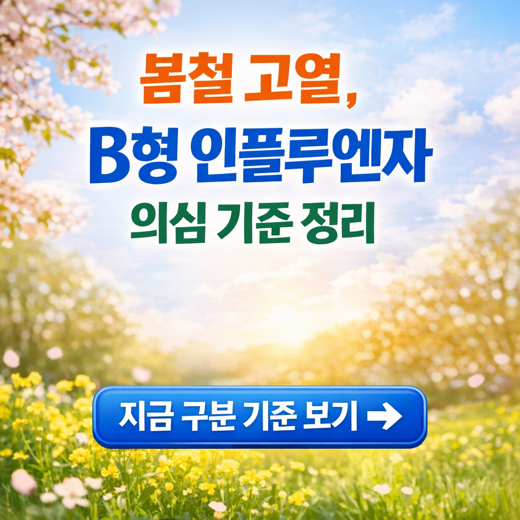 봄철 고열 B형 인플루엔자 의심 정리 한눈에: 감기&middot;알레르기 선택 기준