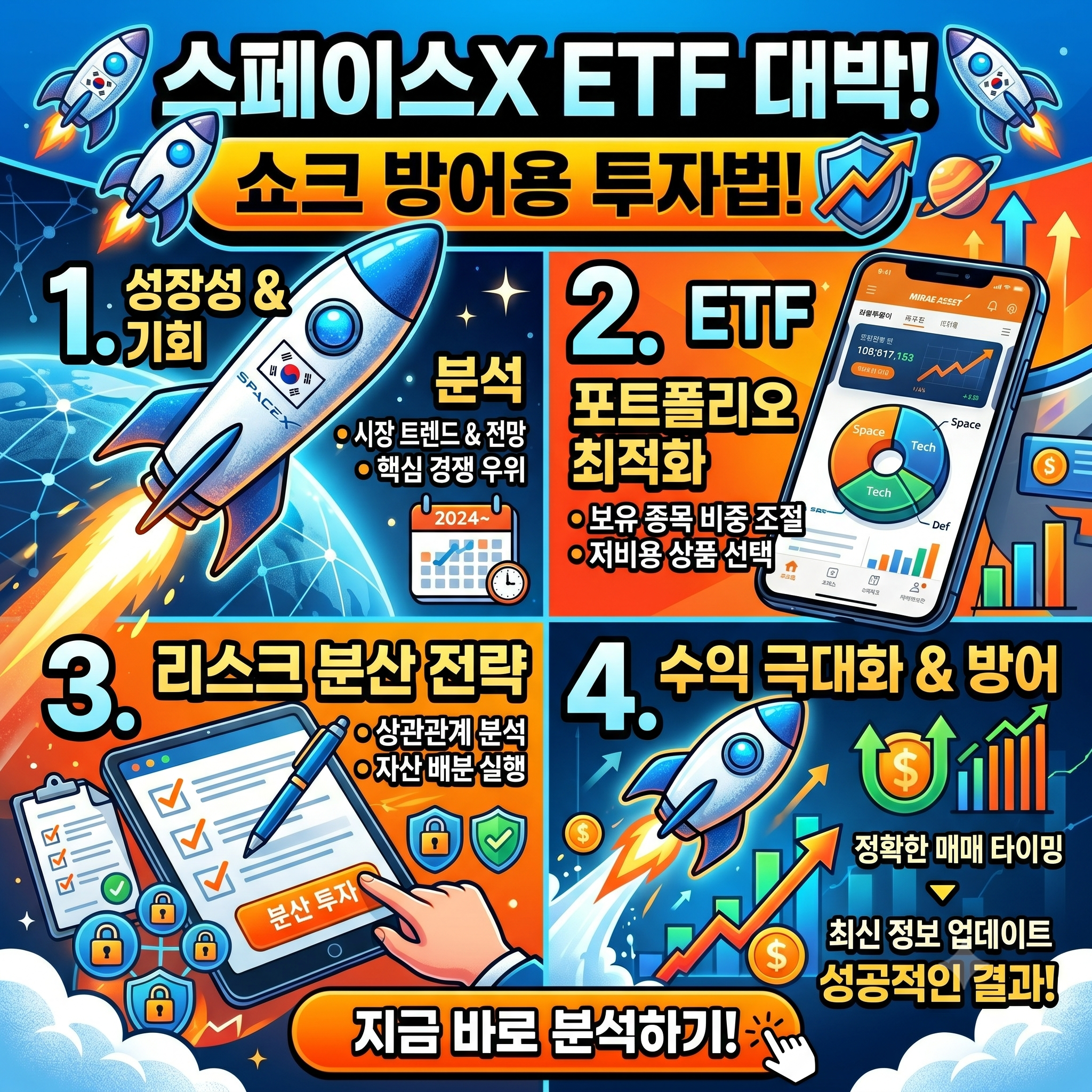 스페이스X ETF 대박과 쇼크 방어용 투자법