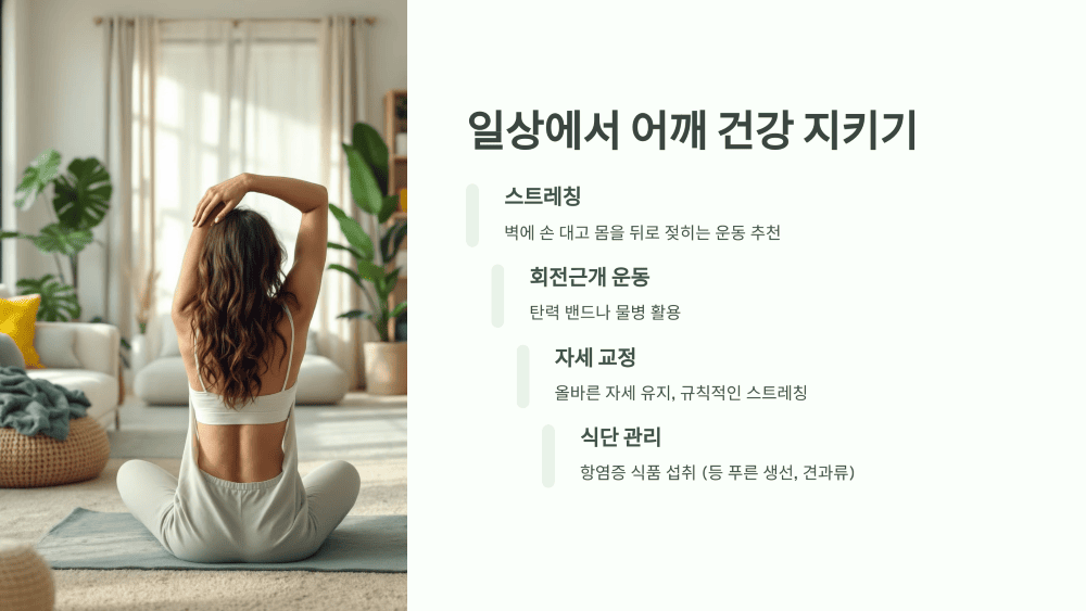 일상생활에서 어깨를 지킬 방법