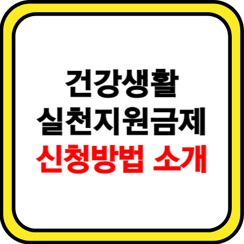 건강생활 실천지원금제 신청방법 소개
