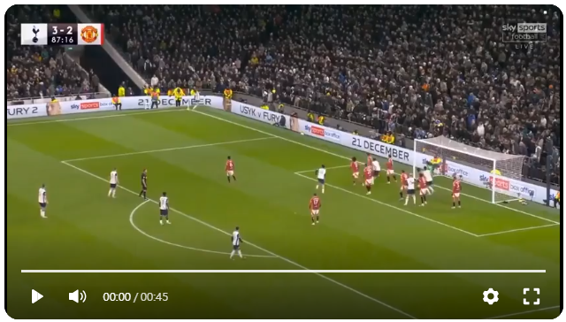 손흥민 코너킥 골