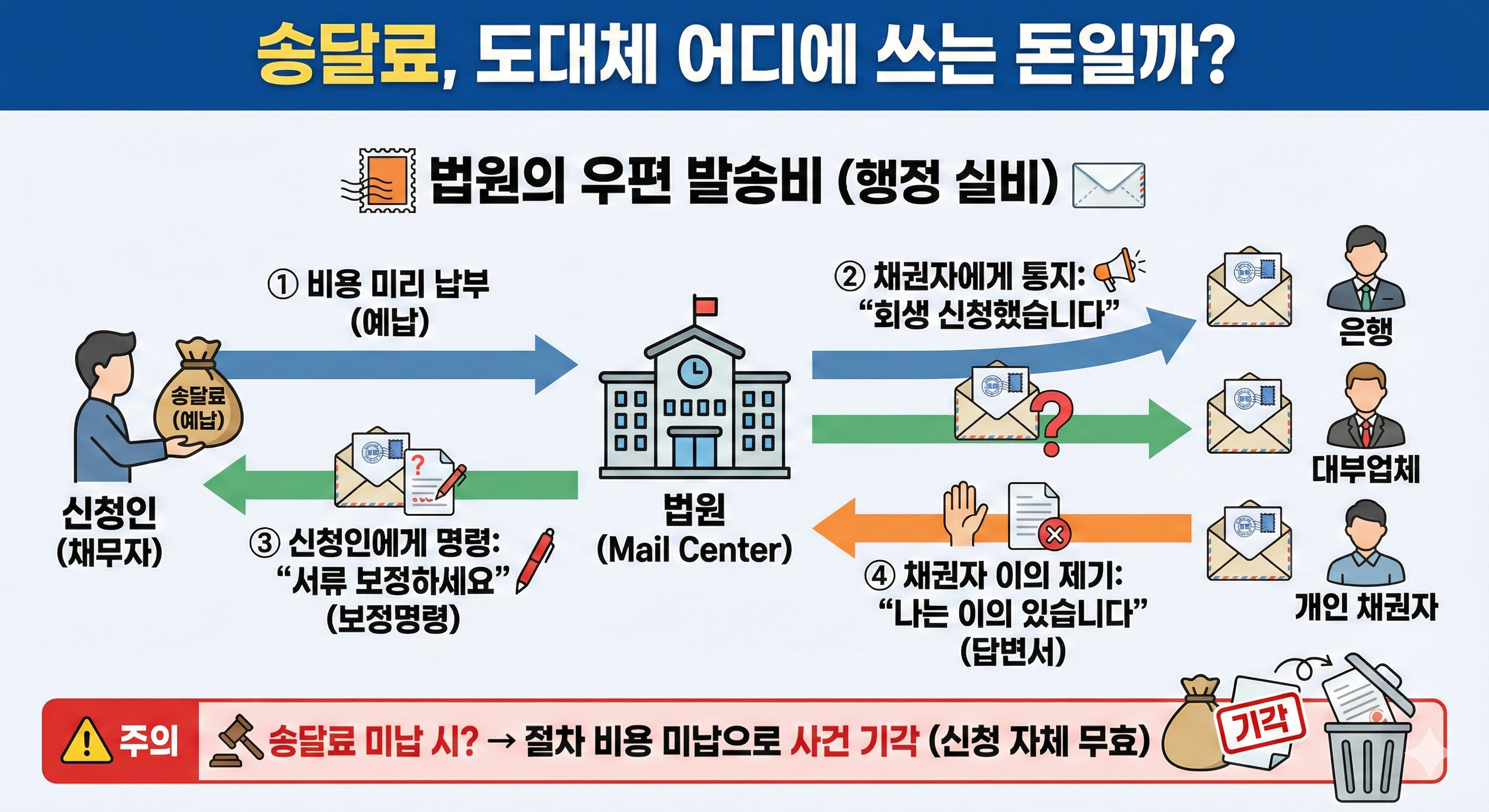 개인회생 송달료, 대충 계산했다가 '폐지'됩니다 (2026년 최신 기준)