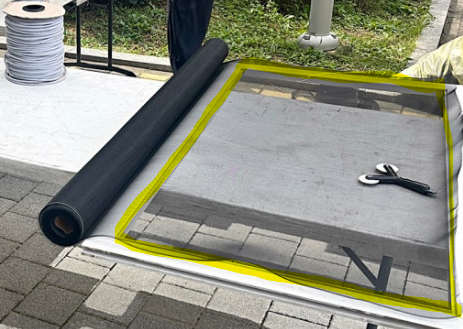 일반 방충망의 체결 구조 이미지