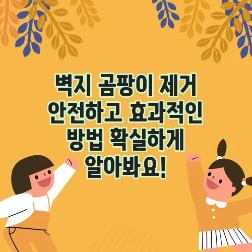 벽지 곰팡이 제거 안전하고 효과적인 방법 확실하게 알아봐요!