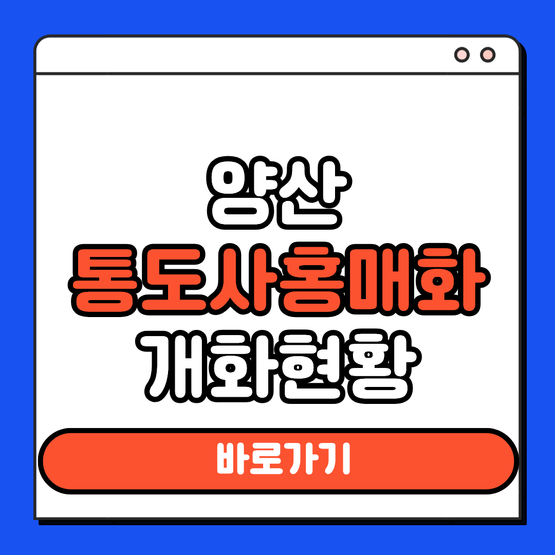 양산 통도사 홍매화 개화현황