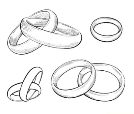 14k 반지 스케치