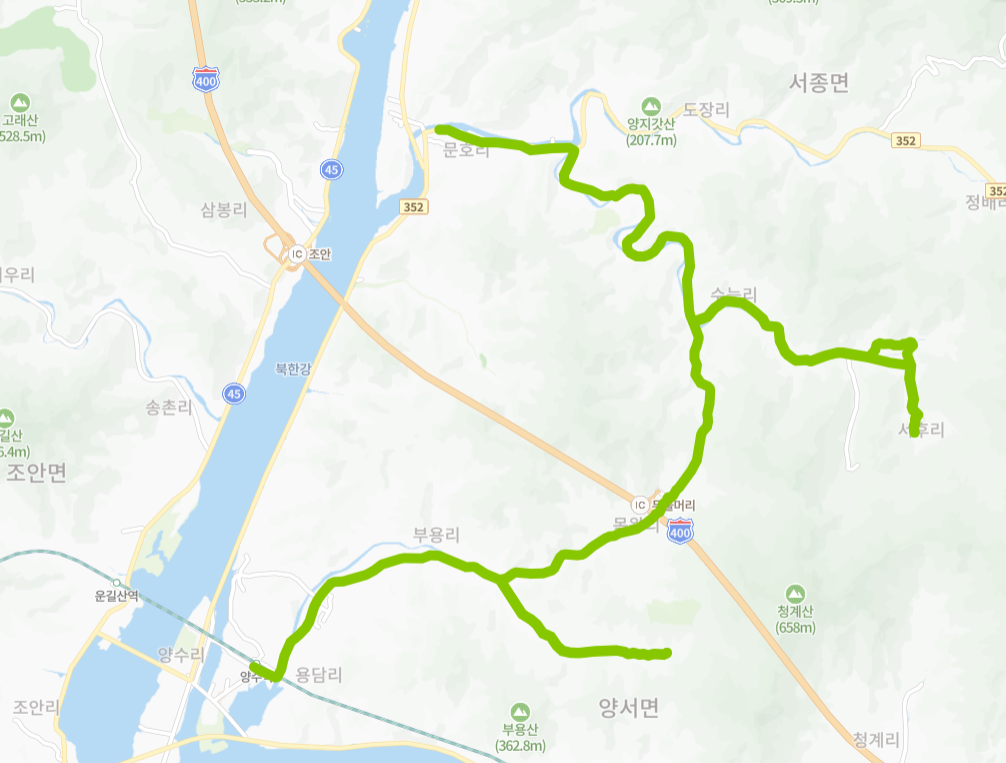 양평-88-5번-버스-노선-지도