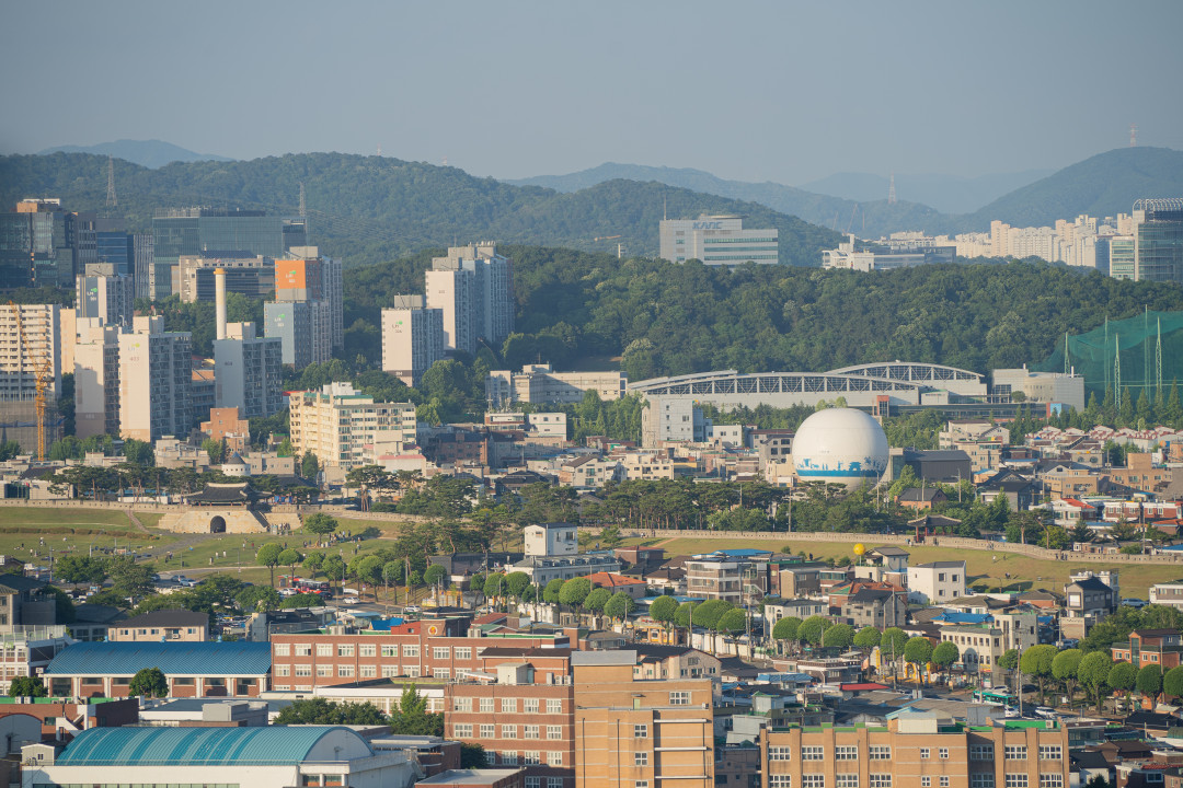 수원 팔달산 팔달산 정상 풍경