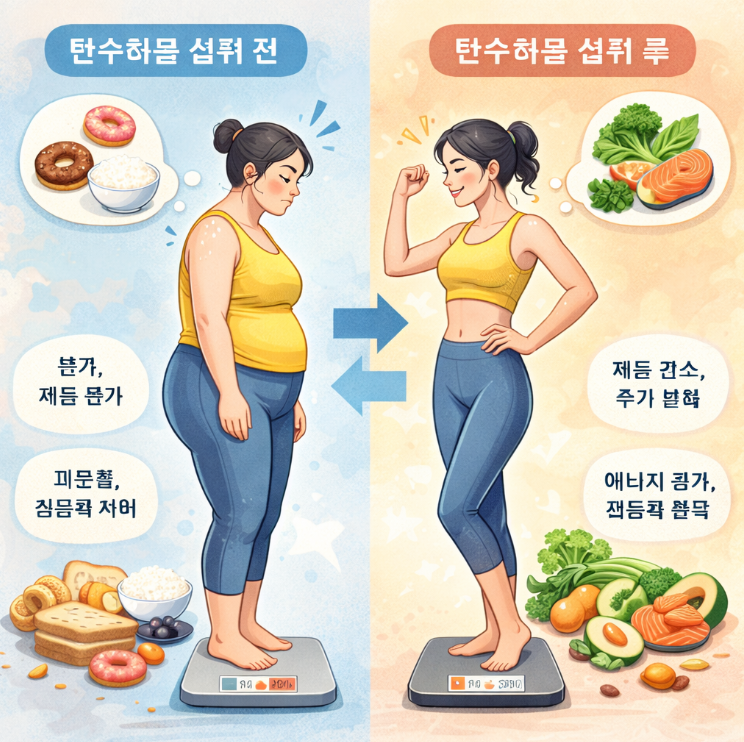 탄수화물을 줄였을 때 우리 몸에 나타나는 변화와 반드시 알아야 할 현실적인 영향