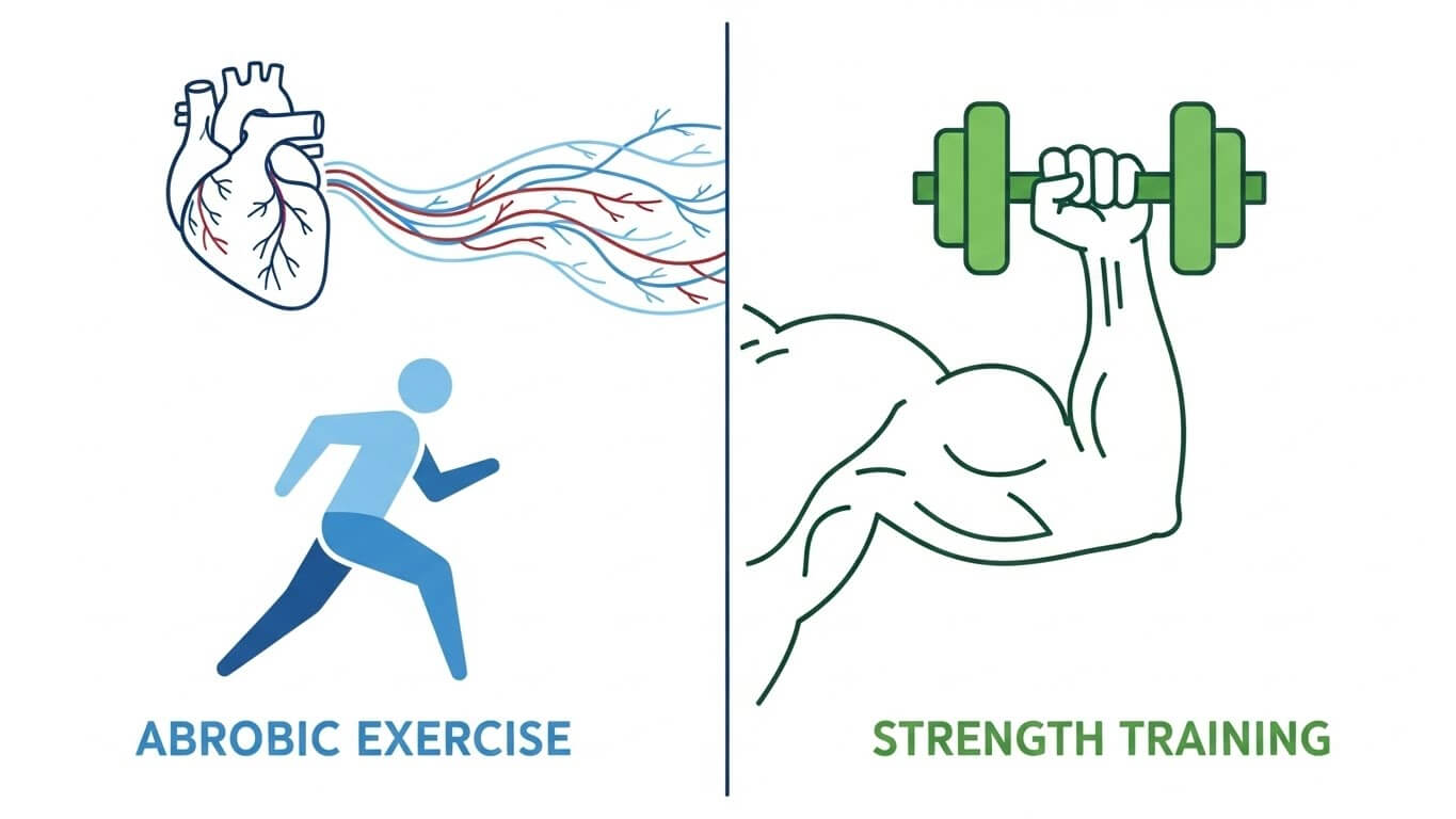 유산소 vs 근력운동 (혈관강화, 염증감소, 운동효과)