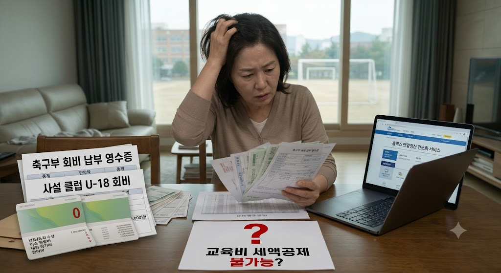 축구부 회비 연말정산 (학교&middot;사설 구분, 현금영수증, 공제 실전)