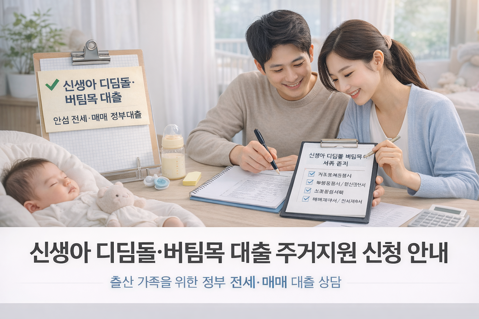 신생아 디딤돌&middot;버팀목 대출 주거지원 신청 안내