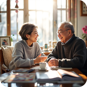 국민연금 수령 노부부 행복한 이미지