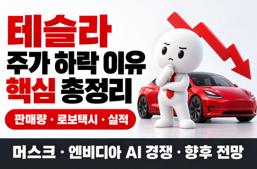 테슬라 주가 하락 이유 총정리｜3분기 판매량 48만 대&middot;10월 21일 실적&middot;로보택시&middot;일론 머스크&middot;주가 전망