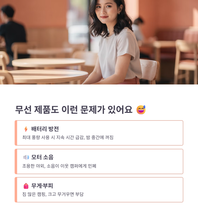 무선 제품 사용 시 겪게 되는 현실적인 문제