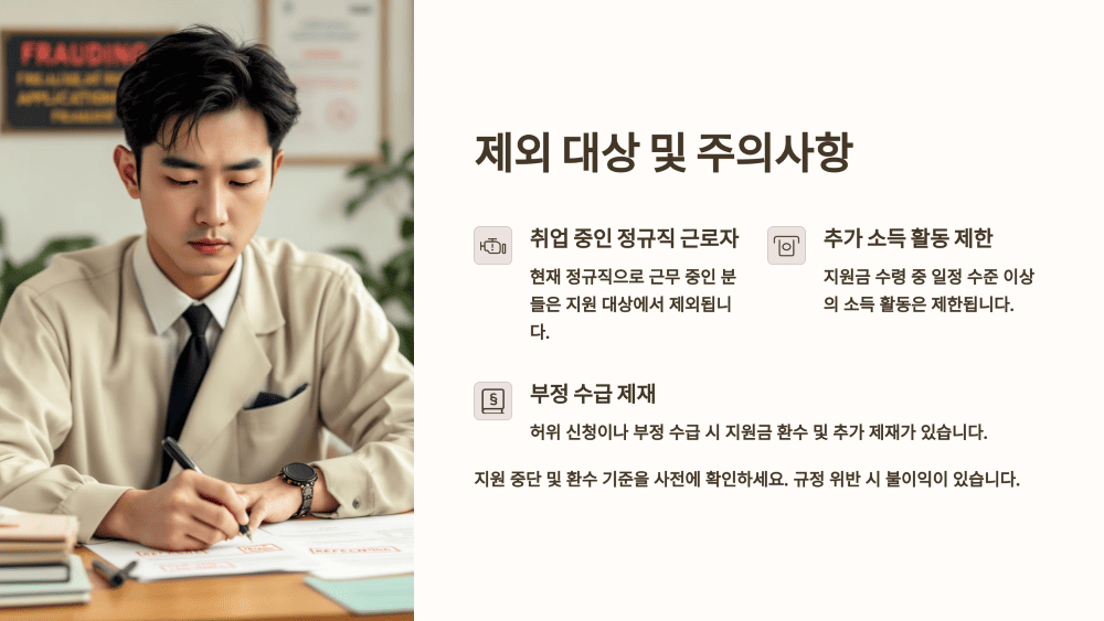 제외 대상 및 주의사항