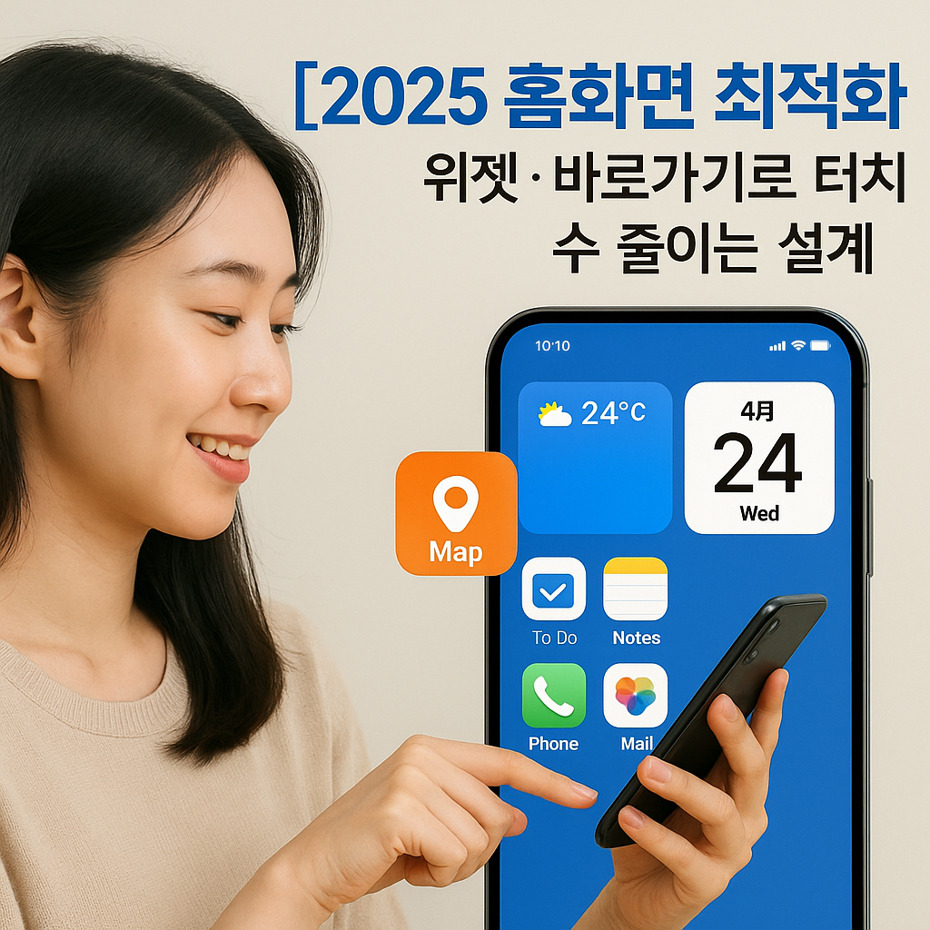 [2025 홈화면 최적화] 위젯·바로가기로 터치 수 줄이는 설계