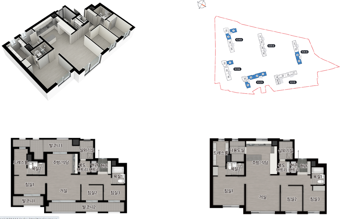 e편한세상 파크메종 74A 평면도