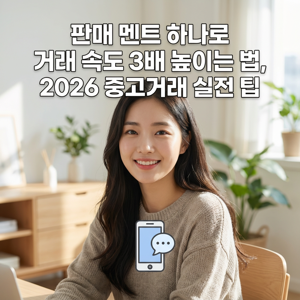 판매 멘트 하나로 거래 속도 3배 높이는 법 | 2026 중고거래 실전 팁