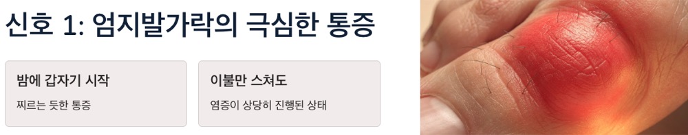 통풍 증상 위험신호