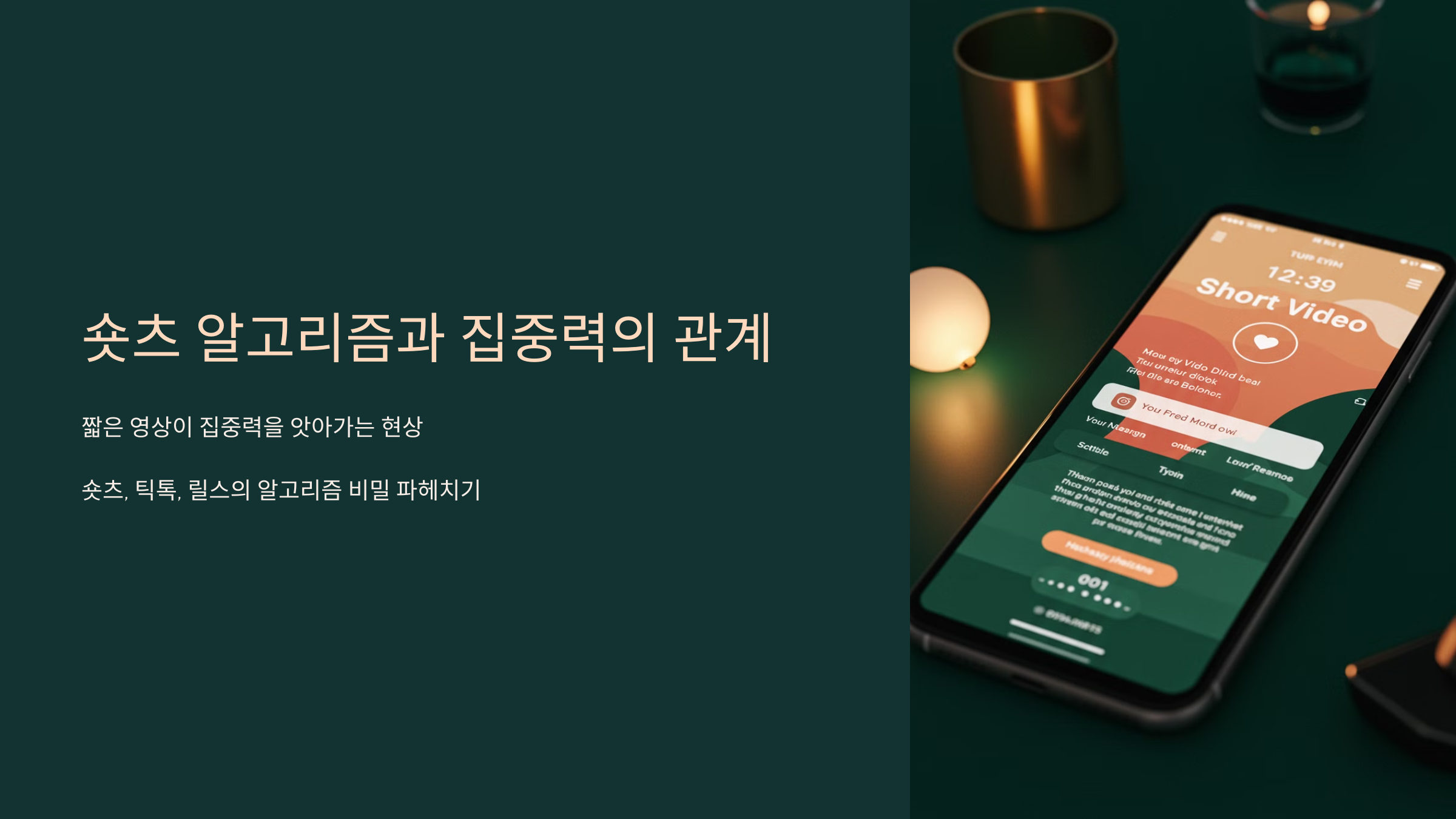 숏츠 알고리즘이 우리의 집중력을 빼앗는 원리