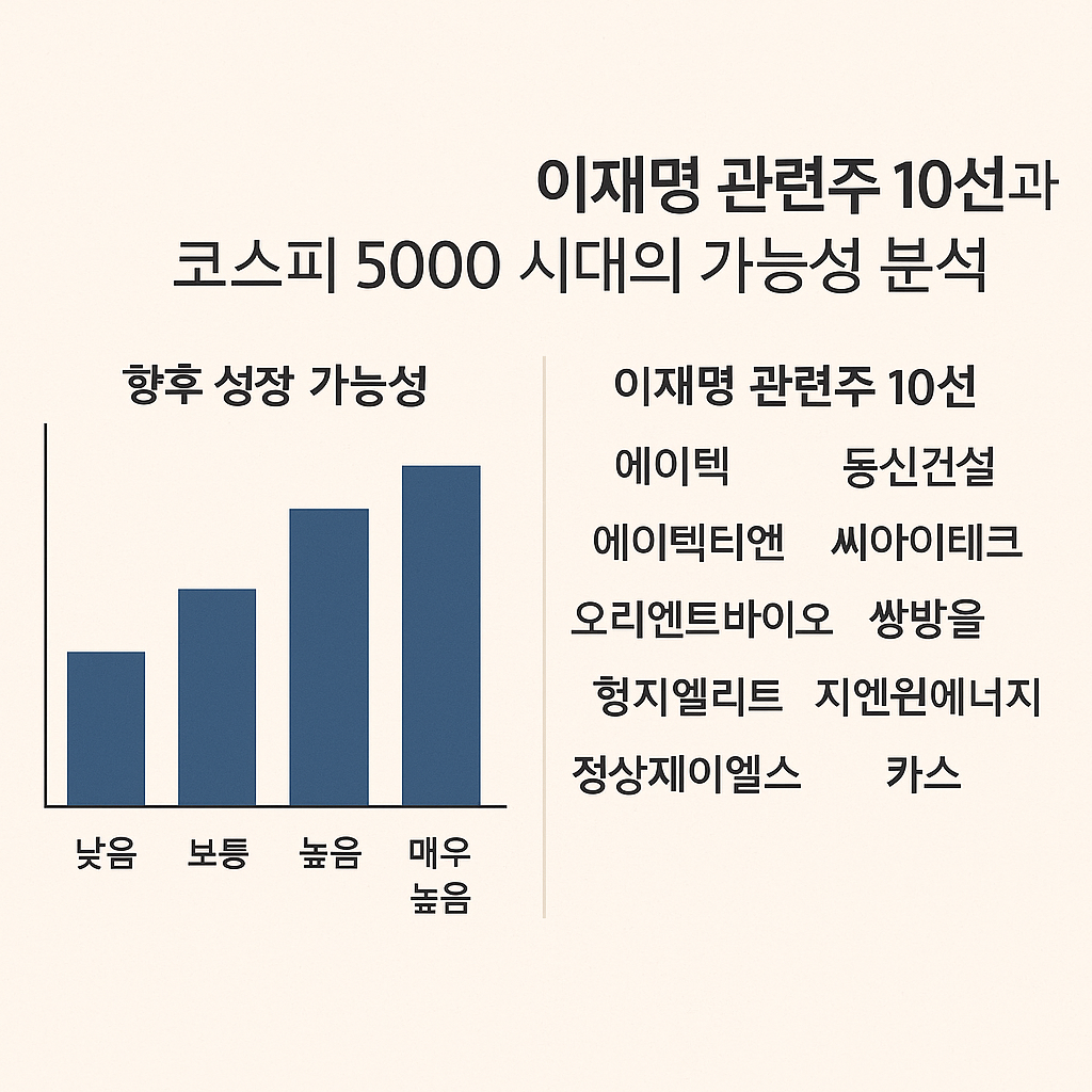 코스피5,000 이재명관련주